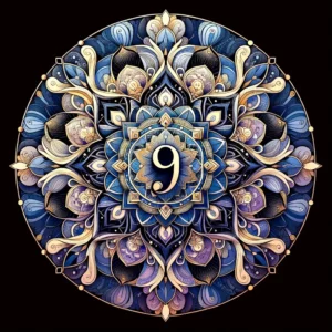 Angel number 9 mandala